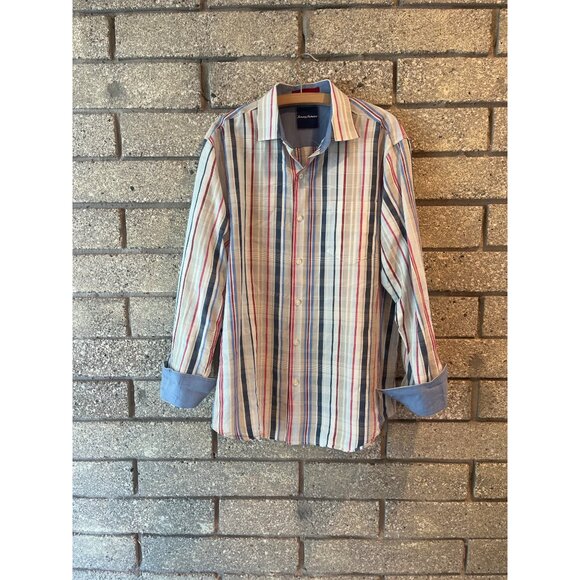 Tommy Bahama Mens Striped Button-Up Shirt M - Picture 1 of 9